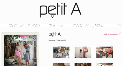 Website Design for Fashion Designer Petit A