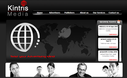website design for Kintris-Media - ONLINE ADVERTISING